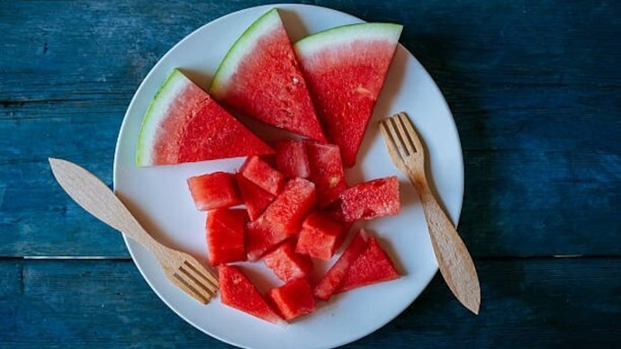 Watermelon is about 90 percent water. (Getty)