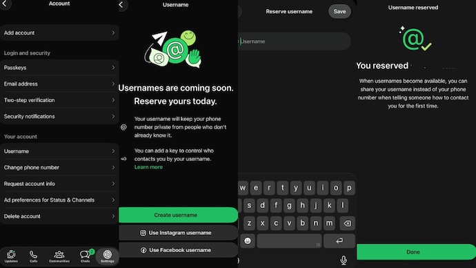 WhatsApp uername