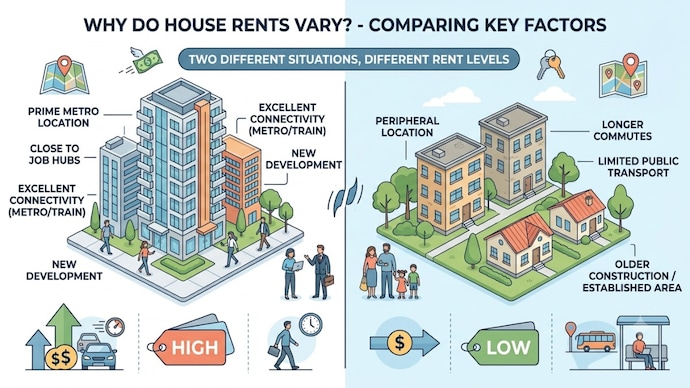 Why do house rents vary so much between Indian cities?