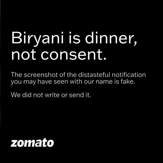 Zomato rejects 'Rs 370 biryani bhejdu' notification claim amid Pranit More row