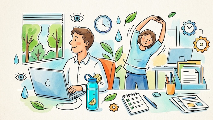 5 simple habits that can make you healthier at work (AI generated image)