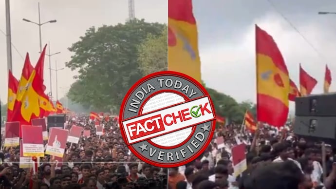 A viral video was falsely shared as TVK's protest against the NEET paper leak. Verification showed it was from the party's demonstration against the Special Intensive Revision of electoral rolls in Tamil Nadu.