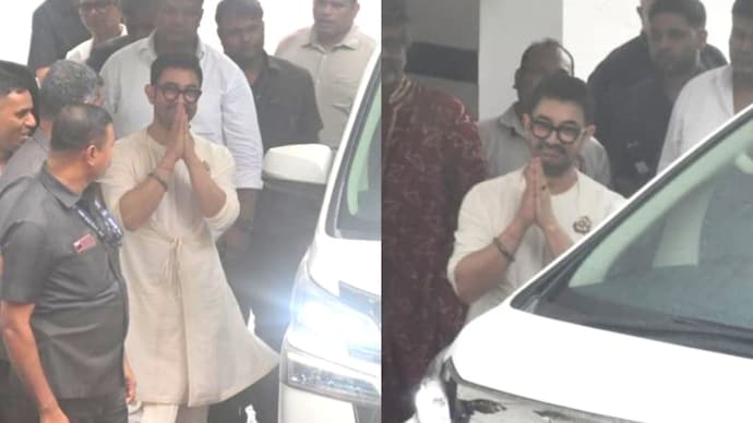 Aamir Khan greets media after wedding. (Photo Credit: Yogen Shah) Aamir Khan