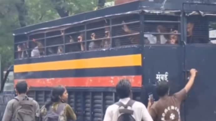 According to police, 700 to 800 protesters had gathered at the site.