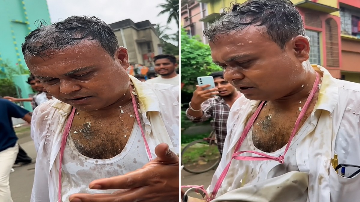 पश्चिम बंगाल: यौन उत्पीड़न के आरोपी प्रोफेसर को छात्रों ने जूतों की माला पहनाकर निकाला जुलूस