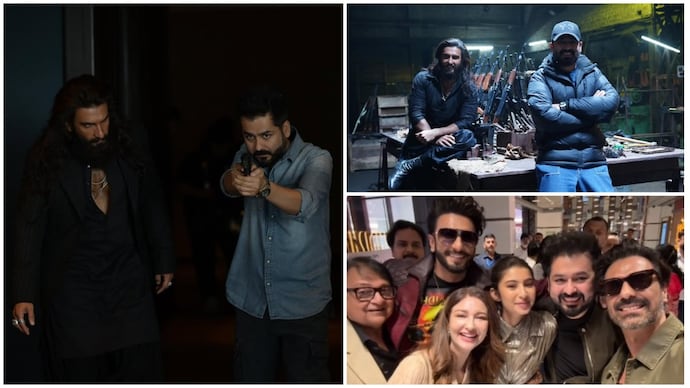 Actor Ranveer Singh with Aditya Dhar (Left and top right) and Arjun Rampal (Bottom right). Aditya Dhar, Arjun Rampal praise force of nature Ranveer Singh on 41st birthday