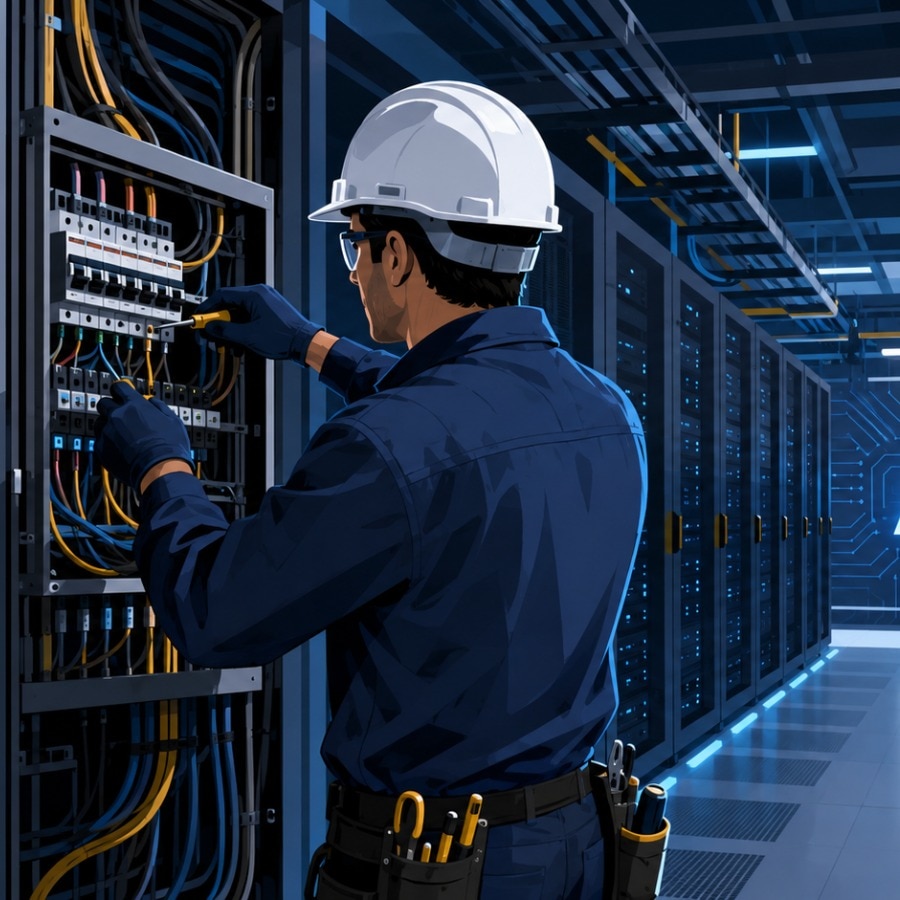 AI data centre Gen Z electricians