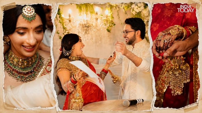Akansha Ranjan married Sharan Sharma in an intimate ceremony attended by close friends and family.