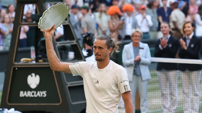 Alexander Zverev was beaten by Jannik Sinner in the Wimbledon final. (Image: Reuters) Alexander Zverev