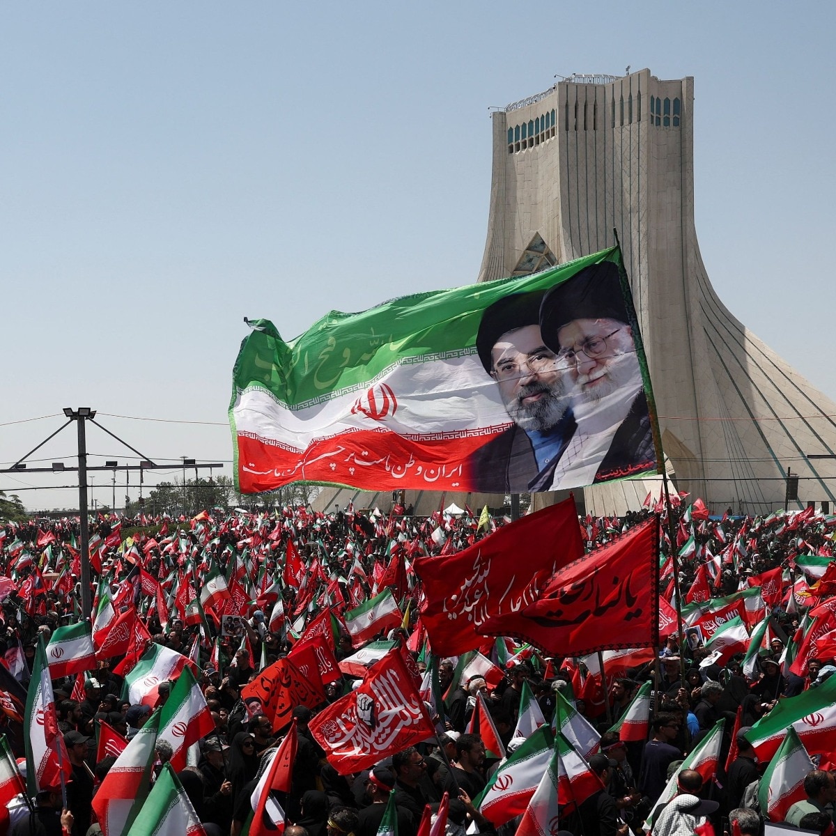 At Khamenei's funeral, did Iran use Quran verses to convey messages to countries?