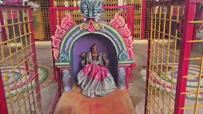 All the gold ornaments adorning the deity were looted.