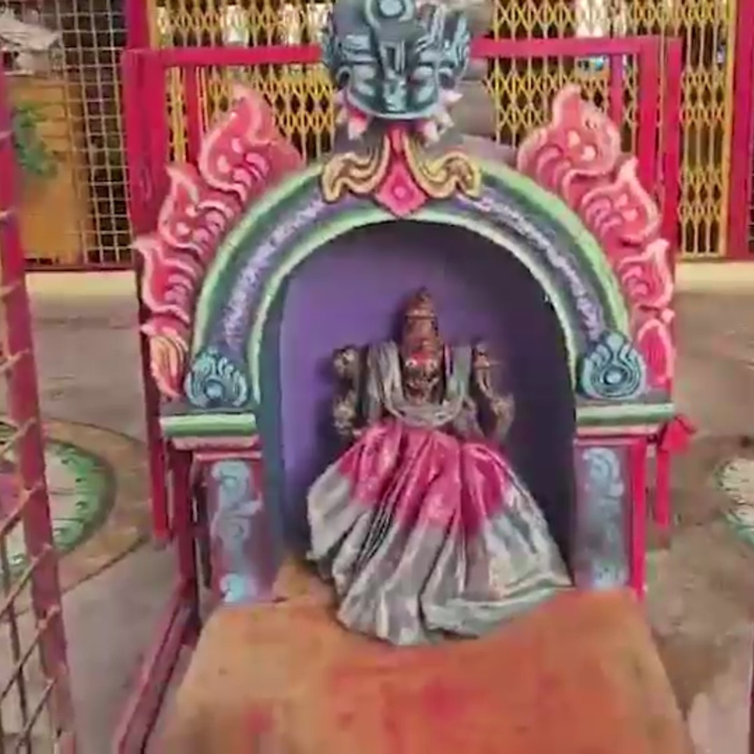 All the gold ornaments adorning the deity were looted.