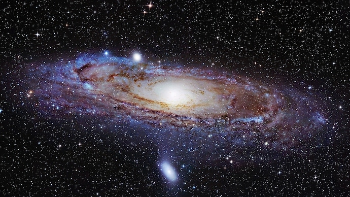 Optical image of the spiral Andromeda Galaxy (Messier 31), which lies around 2.5 million light-years from Earth. (Photo: Getty) Andromeda Galaxy newborn suns