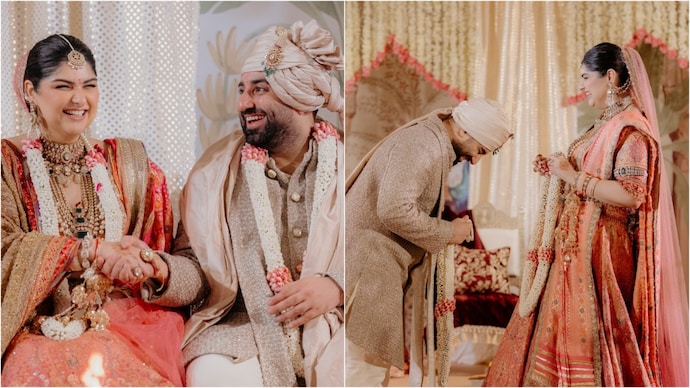 Anshula Kapoor, Rohan Thakkar got married in Mumbai. (Credit: Instagram/@anshulakapoor) Anshula Kapoor, Rohan Thakkar