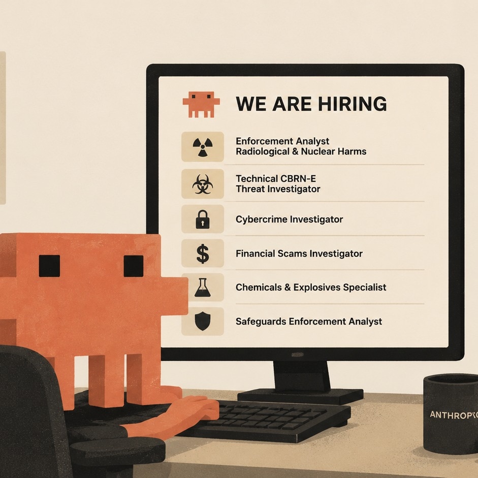 Claude may help someone build bombs and bioweopons, so Athropic is hiring experts to stop that