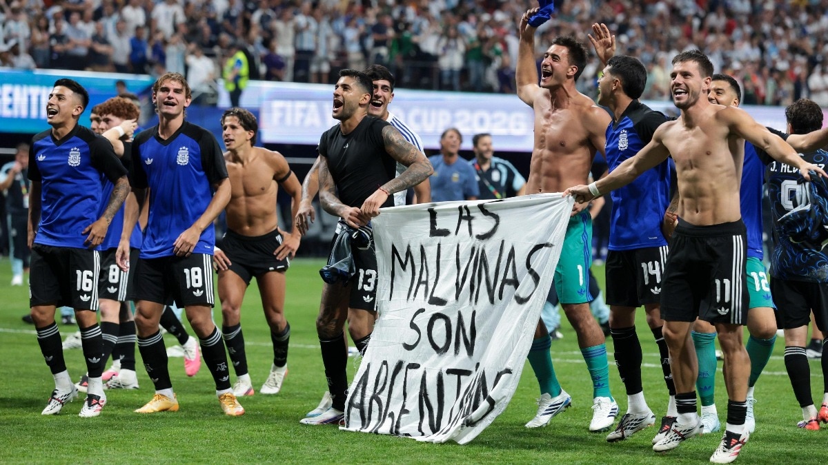 Story behind Messi and Co holding Falklands banner after England win