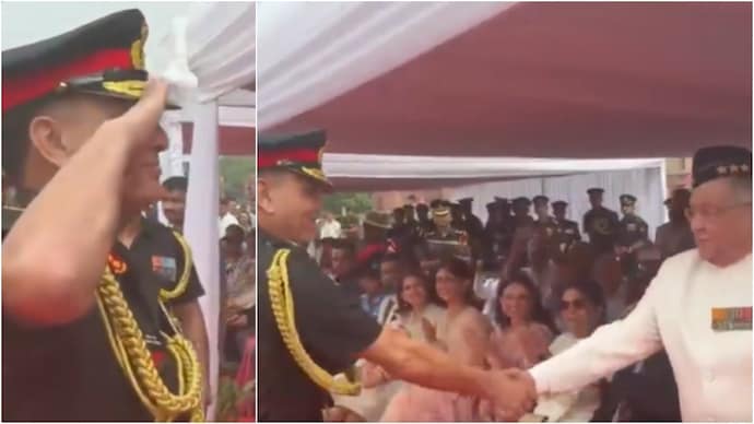 Watch: New Army Chief salutes retired Lt General father after taking charge - India Today