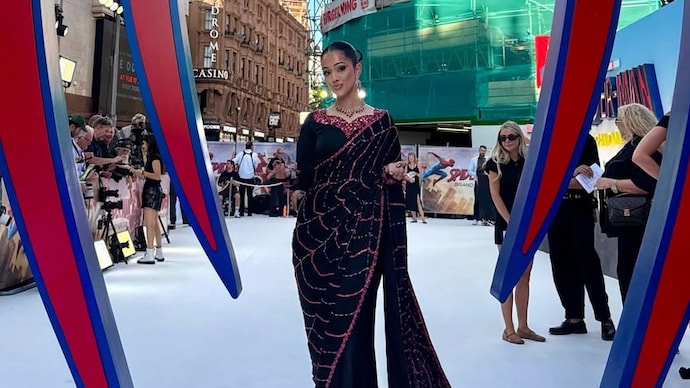 Atifa Arshad at Spider-Man: Brand New Day's premiere in London.