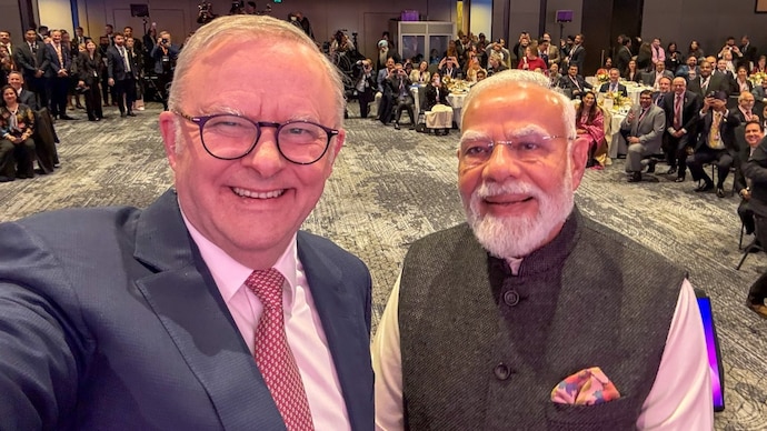Australian PM Anthony Albanese with PM Modi