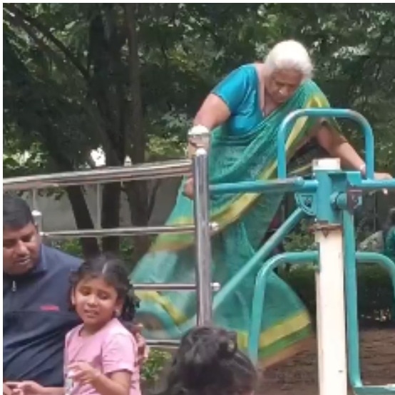 Bengaluru woman's vigorous workout on park gym machine raises safety concerns