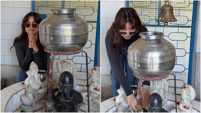 Bhumi Pednekar's temple visit in sunglasses