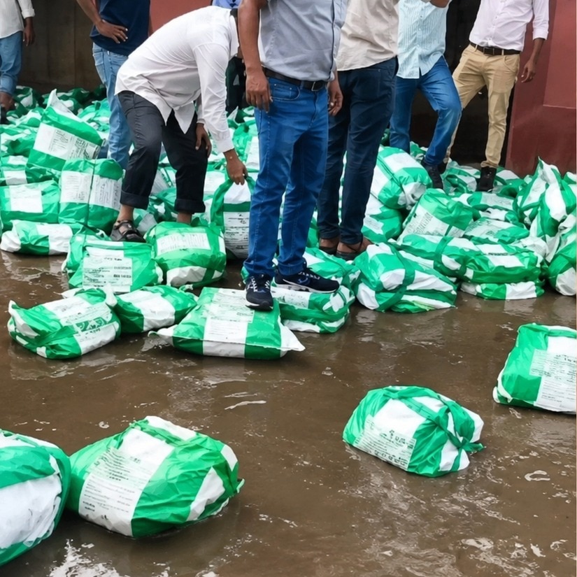 Watch: Bihar board exam papers found floating in rainwater, viral video sparks row