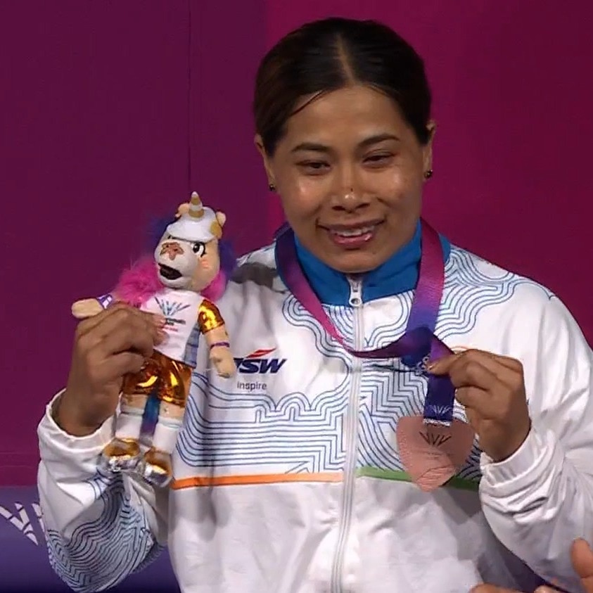 Bindyarani Devi claims bronze in gripping women's 58kg weightlifting final