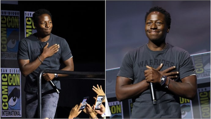 David Jonsson on onstage during the Marvel Studios Panel at 2026 San Diego Comic-Con on July 25. (Credit: AFP) Black Panther 3
