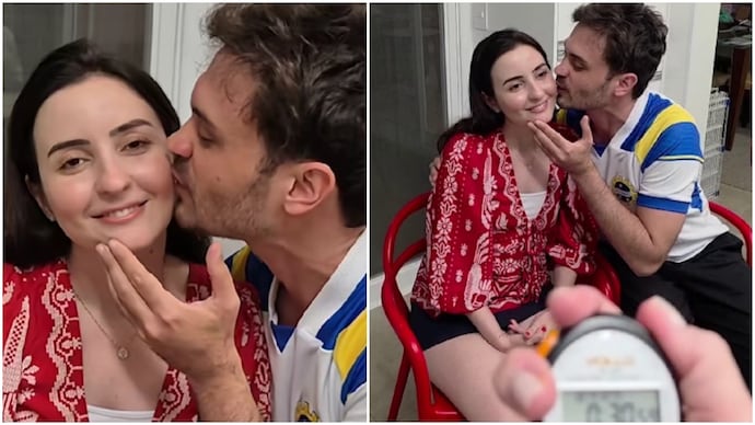 Brazilian couple breaks Guinness World Record with 195 kisses in 30 seconds (Photos: Guinness World Records/FB) Brazilian couple breaks Guinness World Record with 195 kisses in 30 seconds