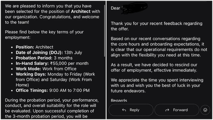 Candidate loses job a day after getting offer letter, all because she asked this