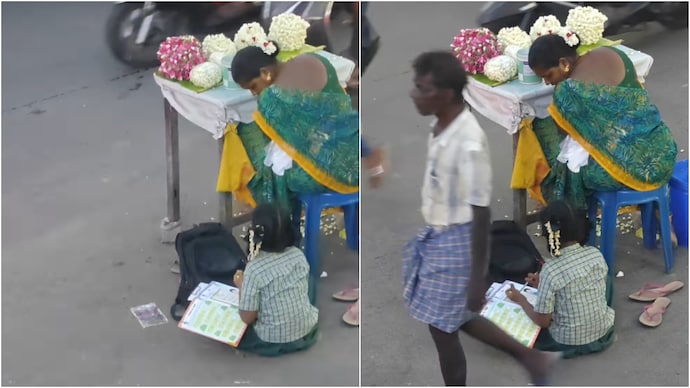 A videp showing a little girl studying on the streets in Chennai has gone viral. (Photo: Instagram) chennai