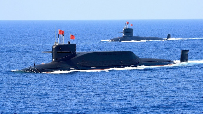 China operates at least six nuclear-powered ballistic missile submarines capable of launching long-range, nuclear-capable missiles, including the Type 094A Jin-class submarine pictured here. (Image: Reuters)