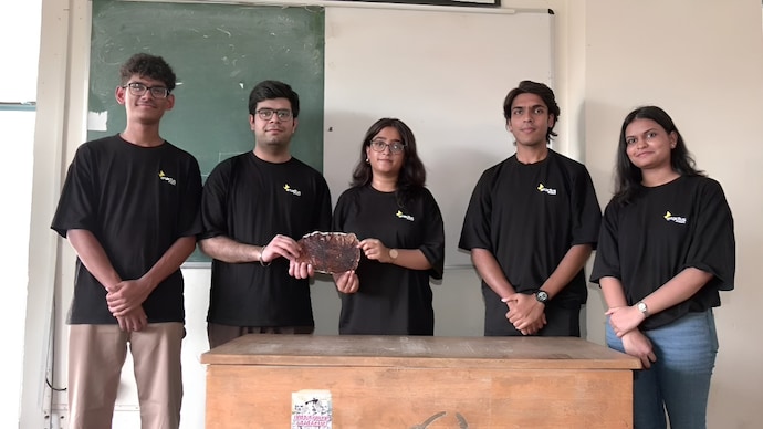 Delhi University students create plant-based leather from banana peels at Ramjas College