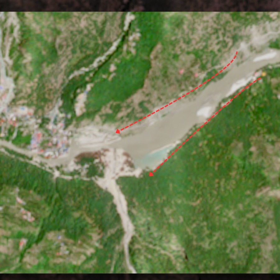 Satellite images show new water pool behind Dharali mudflow debris in Uttarakhand