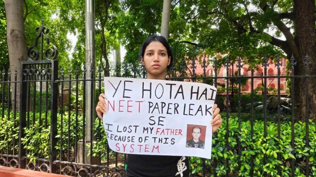 She never sat for NEET. Her father's death brought her to the protest