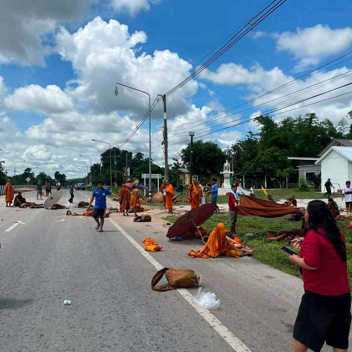 Video: 11-year-old rams pickup truck into group of monks in Thailand, 8 killed