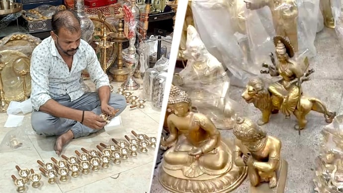 Moradabad exports a wide range of brassware and metal handicrafts.