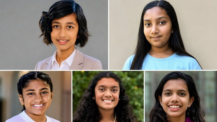 Five Indian-American students are finalists out of ten in the 2026 3M Young Scientist Challenge (Left to right: Arika Kundu, Naboshree Santra, Raji Doshi, Sharvi Mahajan, Aaisha Asif)