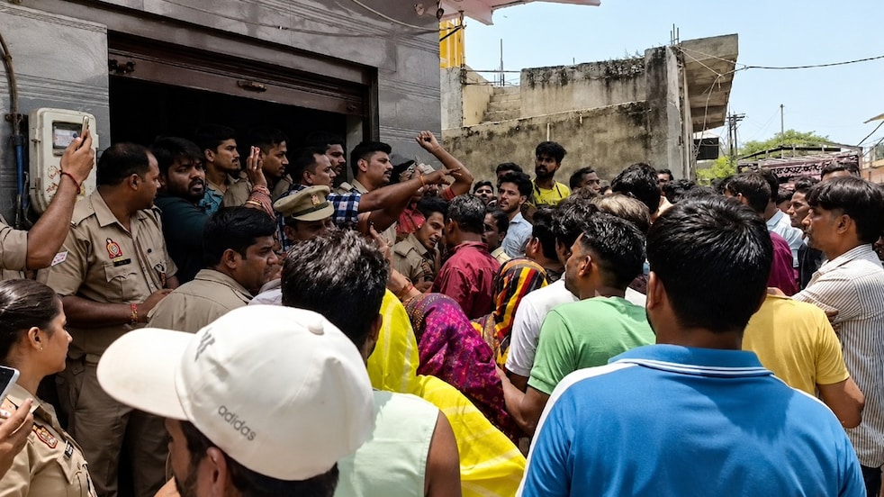 Following the incident, angry residents surrounded the accused's house. Police tried pacifying the crowd, but the protest continued for several hours.