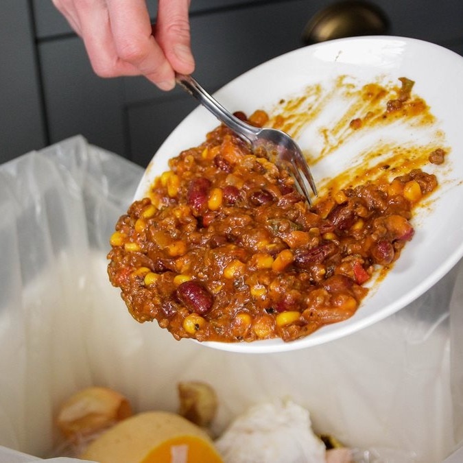 What happens to leftover food at hotel buffets after service ends?