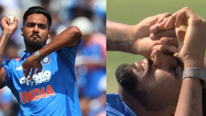 Gurnoor Brar was not able to complete his spell due to injury in Birmingham ODI. (Reuters Photo) Gurnoor Brar