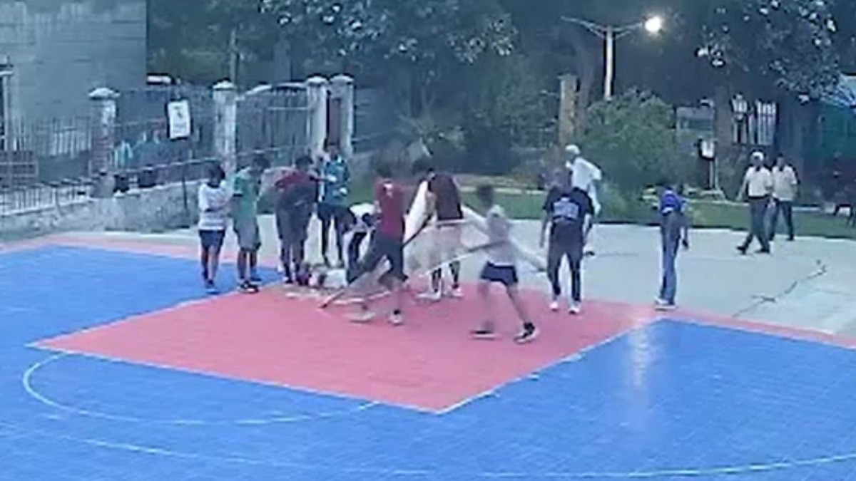Video: Gurugram man suffers spinal fractures after rusted basketball pole collapses