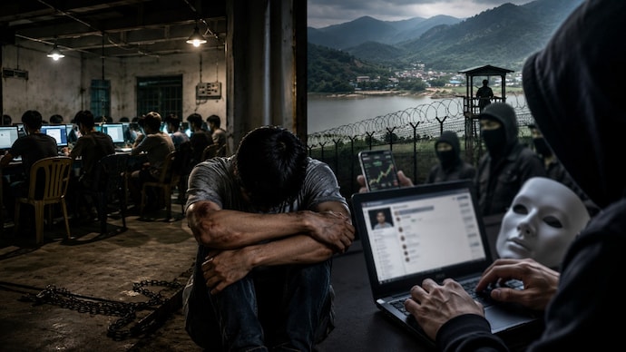 A trapped youth has claimed that those held in the camp are forced to work for up to 18 hours a day. (AI-generated image)