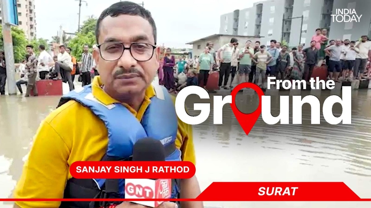 Submerged streets, shops, housing societies: Surat inundated after heavy rain