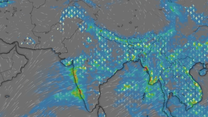 India's monsoon opened nearly 40 per cent short in June. The math shows July would need to bring almost a quarter more rain than usual just to even things out, and IMD's own forecast suggests it won't. (Photo: Windy)