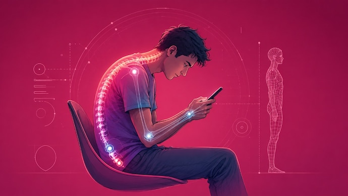 Is your smartphone giving you a 'phone body'? Here's what it means (AI-generated image)