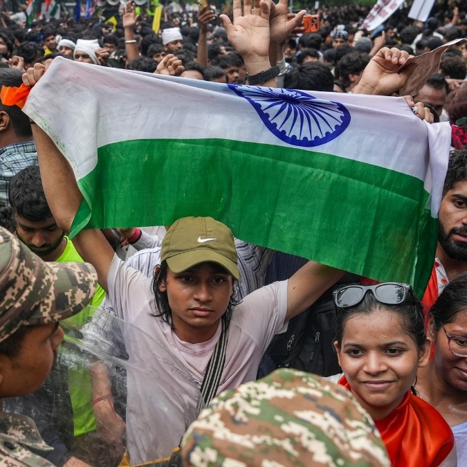 CJP प्रदर्शन के दौरान घायल हुई युवती अब होश में आ गई है (Photo: PTI)