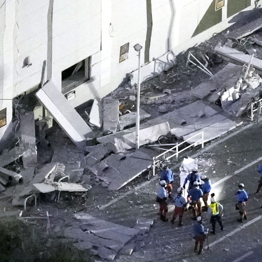 Video: Powerful Japan quake ravages south-west, mall collapses, roads split open