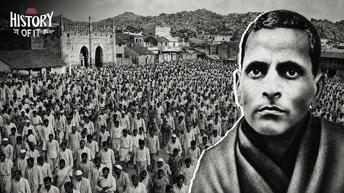 Long before his final fast, Sriramulu had once gone without food for 29 days, an act of endurance that had impressed Gandhi. (Images: Gen-AI/ Wiki)
