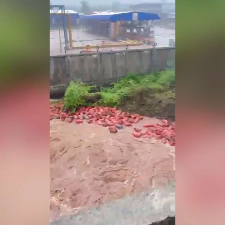 Video: Raigad floods wash away 3,000 LPG cylinders; public warned not to touch